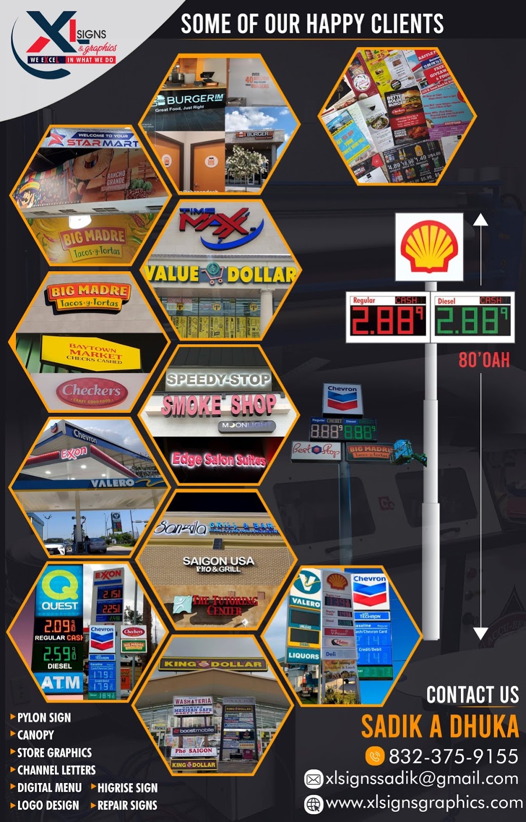 XL SIGNS & GRAPHICS | Stuebner Airline Rd, Spring, TX 77379, USA | Phone: (832) 375-9155