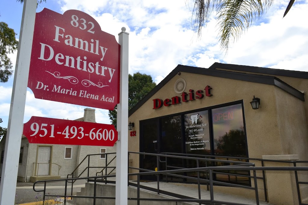 Maria Elena Acal, DMD Dental Office | 832 W 6th St, Corona, CA 92882, USA | Phone: (951) 493-6600