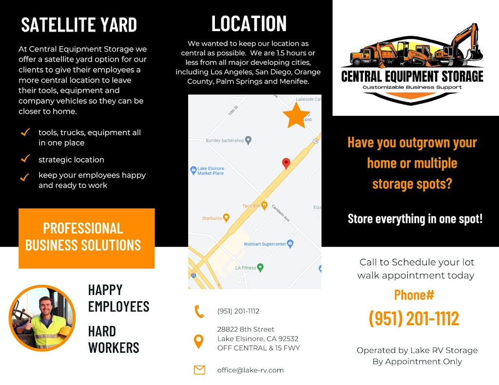 Central Equipment Storage | 28822 8th St, Lake Elsinore, CA 92532, USA | Phone: (951) 201-1112