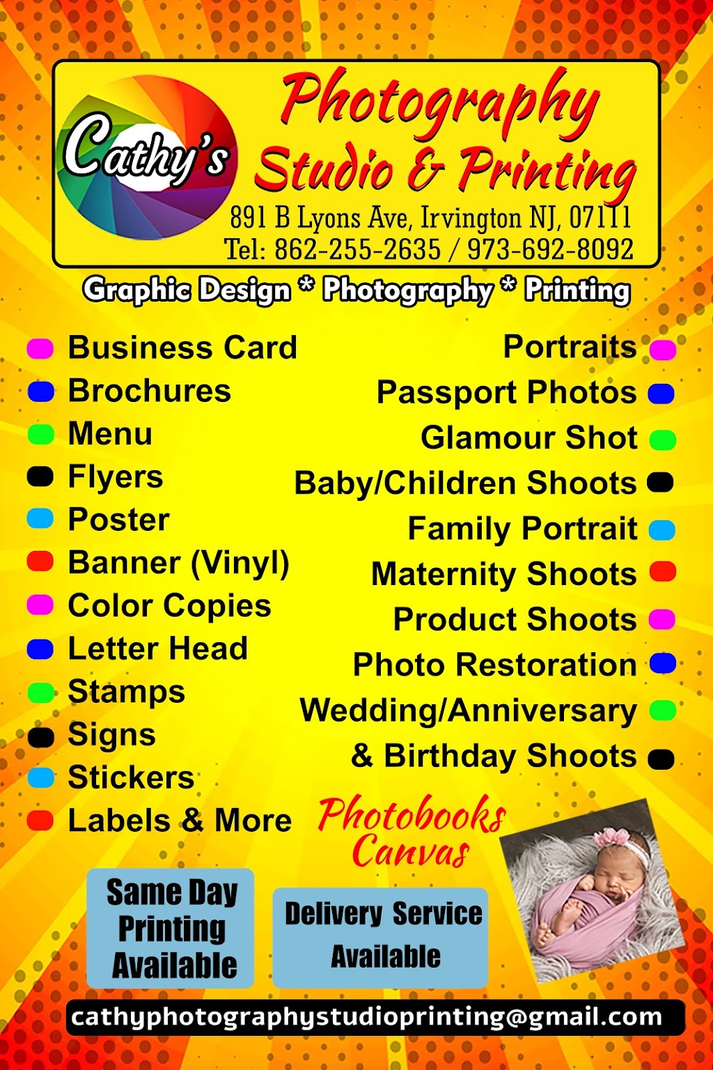 Cathys Printshop | 1358 Burnett Ave, Union, NJ 07083, USA | Phone: (347) 499-1769