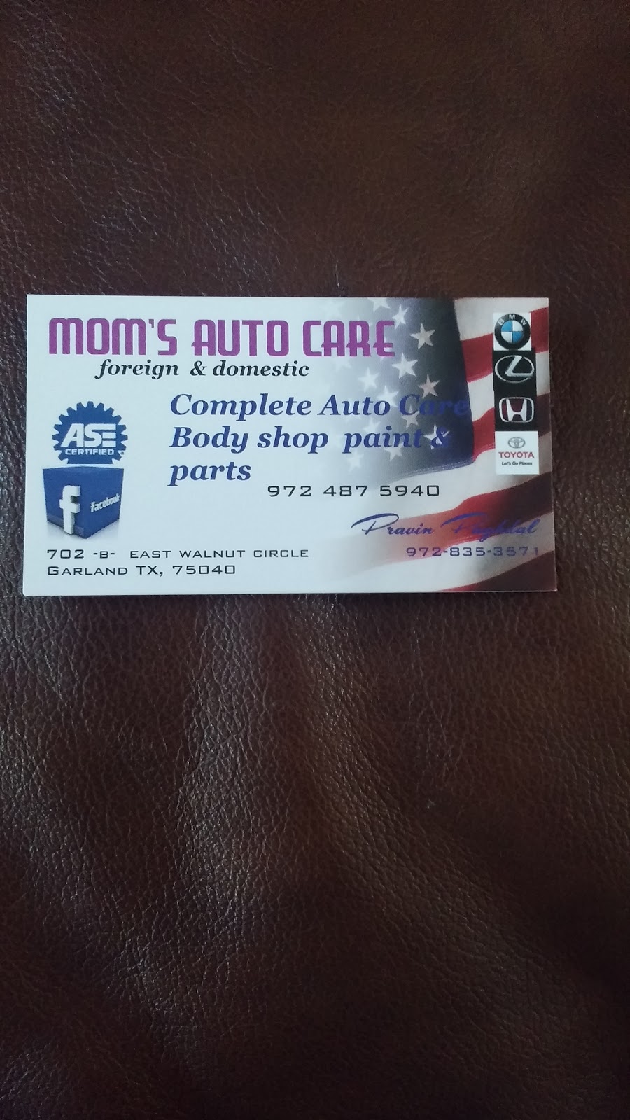 Moms Auto Care | 702 B East Walnut Cir, Garland, TX 75040, USA | Phone: (972) 487-5940