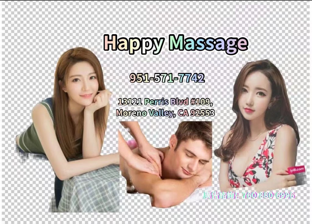 Happy Massage | 13121 Perris Blvd #109, Moreno Valley, CA 92553, USA | Phone: (951) 571-7742