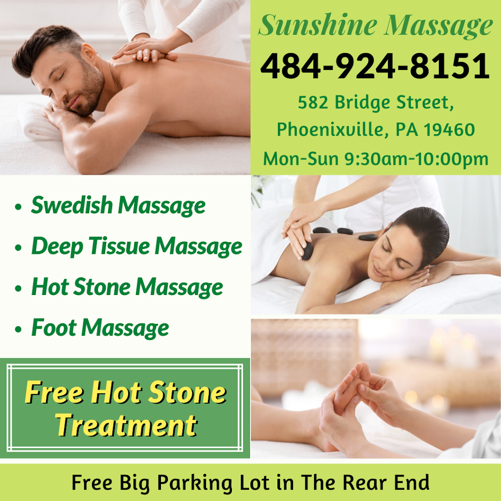 Sunshine Massage - Grand Opening NOW! | 582 Bridge St, Phoenixville, PA 19460 | Phone: (484) 924-8151