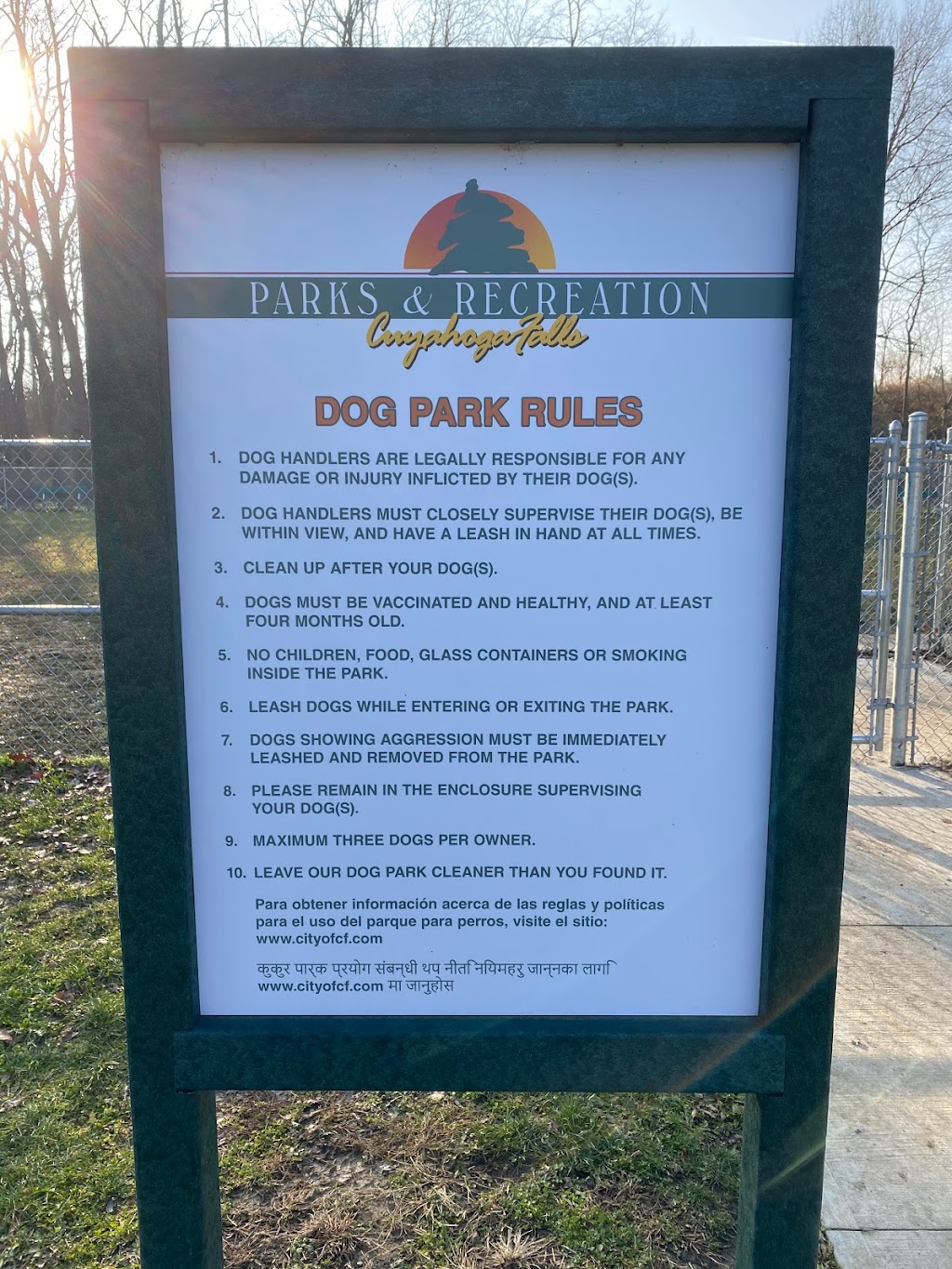 Water Works Dog Park | Water Works Park, 2025 Munroe Falls Ave, Cuyahoga Falls, OH 44221, USA | Phone: (330) 971-8225