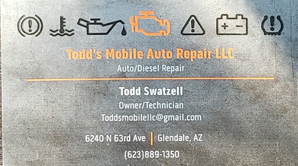 todds mobile auto repair LLC | 6240 N 63rd Ave, Glendale, AZ 85301, USA | Phone: (623) 889-1350