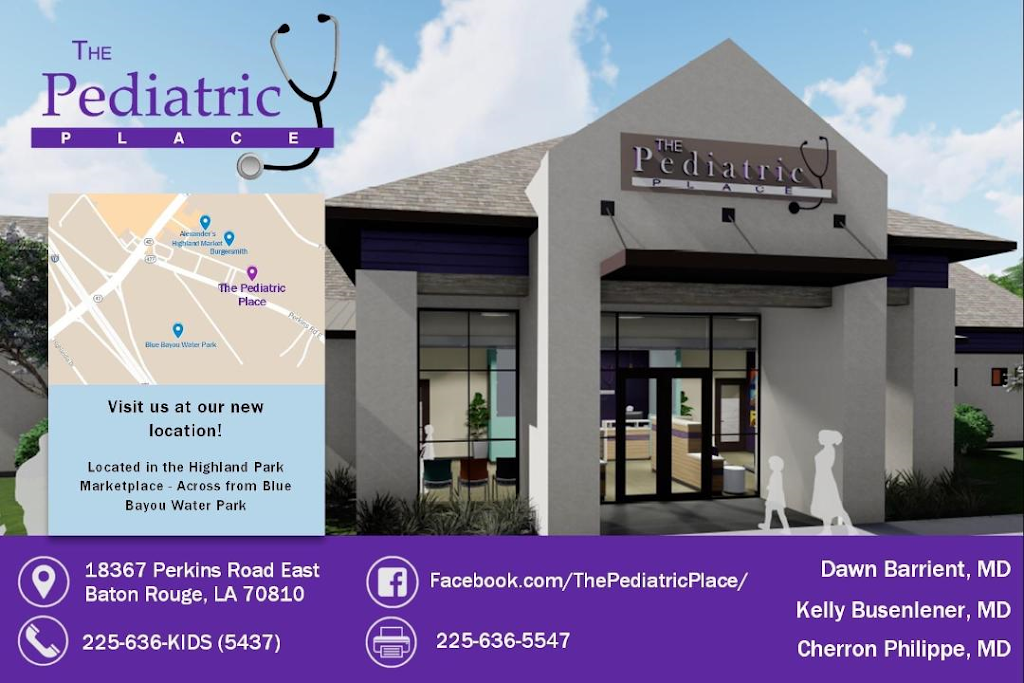 The Pediatric Place | 18367 Perkins Rd E, Baton Rouge, LA 70810, USA | Phone: (225) 636-5437