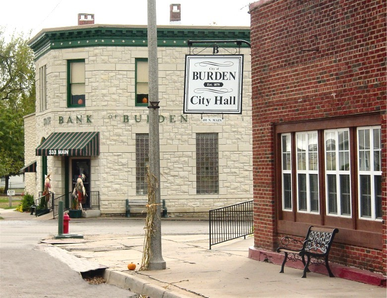 Burden City Hall | 401 N Main St, Burden, KS 67019, USA | Phone: (620) 438-2360