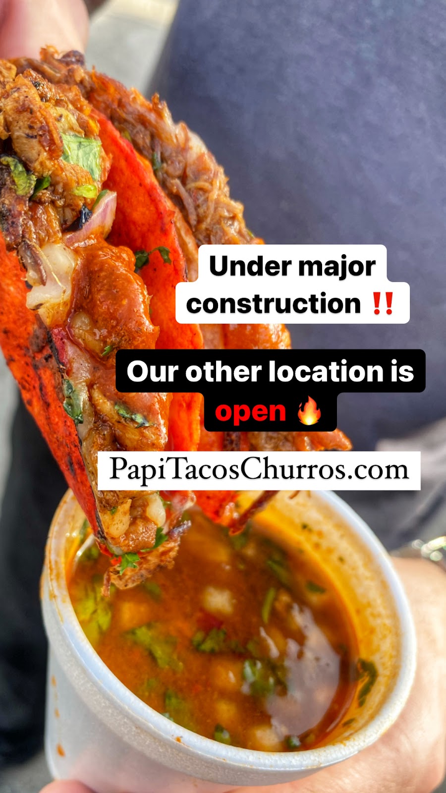 Papi Tacos & Churros | 2622 W Jefferson Blvd, Los Angeles, CA 90018, USA | Phone: (323) 373-9671