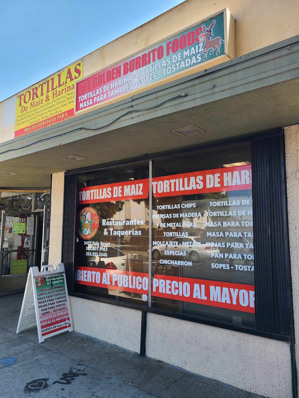 Golden Burrito Tortillas Distributors | 2418 Daly St, Los Angeles, CA 90031, USA | Phone: (323) 223-2340