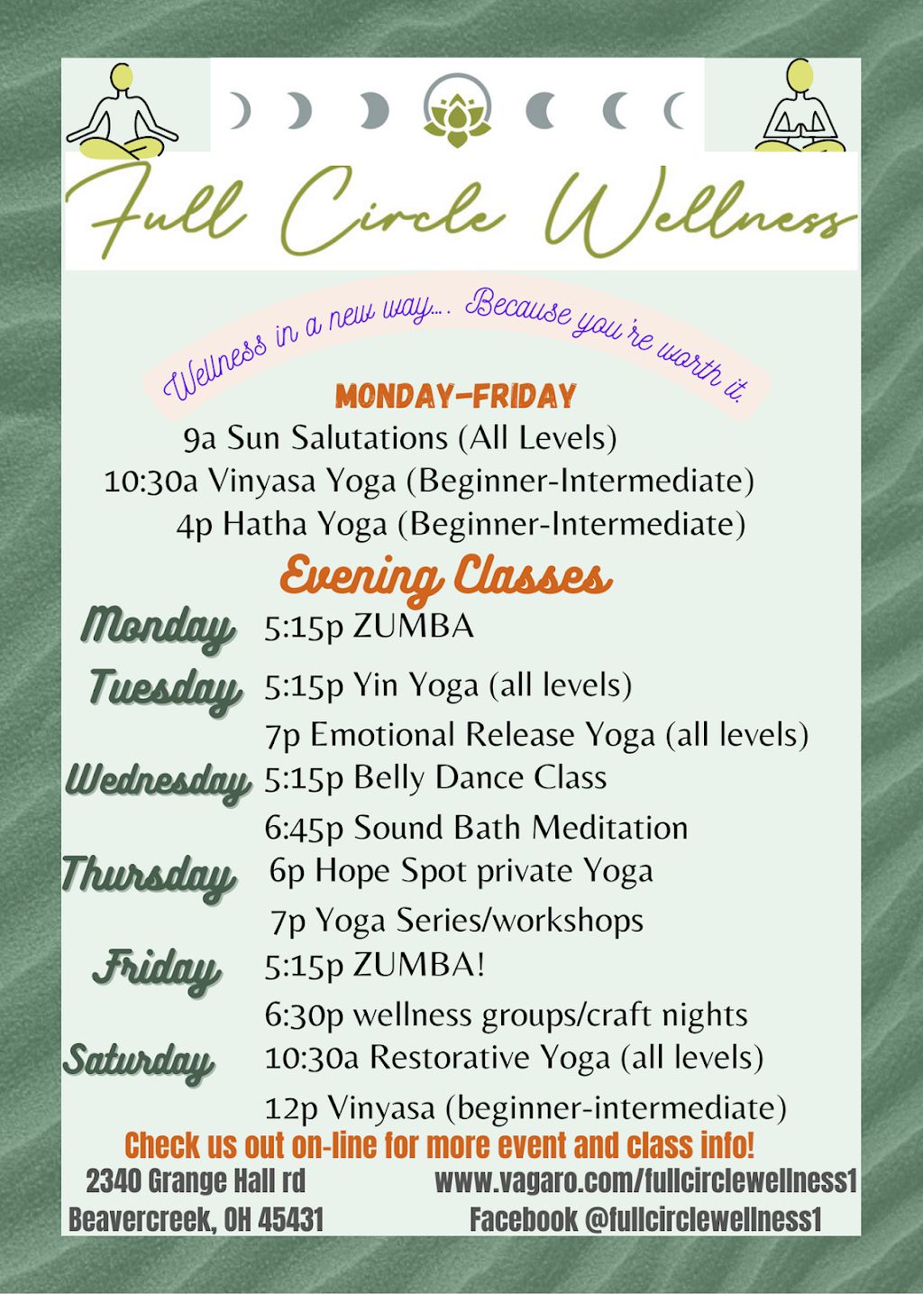 Full Circle Wellness | 2340 Grange Hall Rd, Beavercreek, OH 45431, USA | Phone: (937) 988-0013