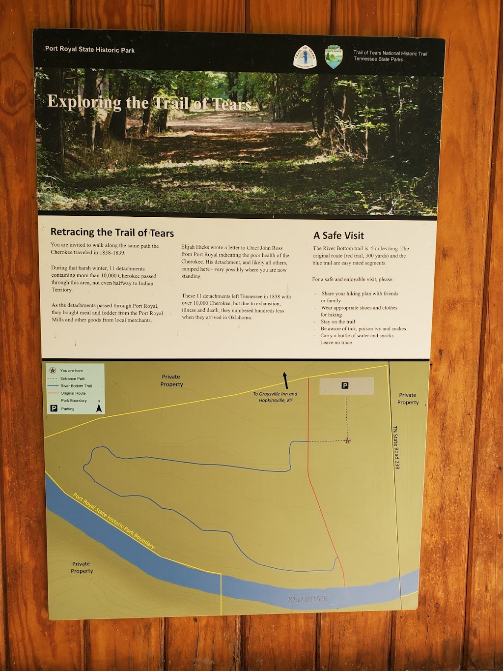 Port Royal State Park Trail of Tears trailhead | Clarksville, TN 37043, USA | Phone: (931) 645-0622