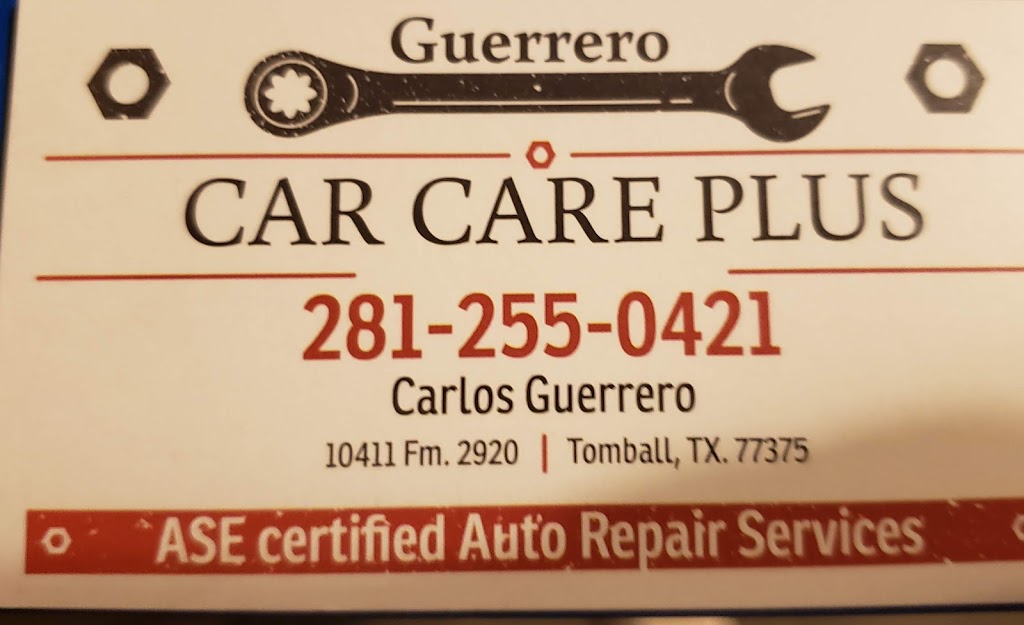 Guerrero car care plus | 11050 Mahaffey Rd, Tomball, TX 77375, USA | Phone: (281) 255-0421