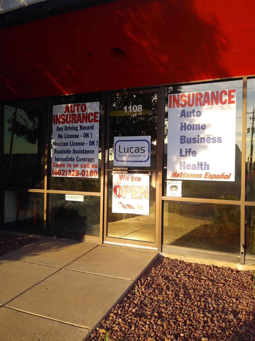 Lucas Arizona Insurance | 3106 W Thomas Rd Suite 1108, Phoenix, AZ 85017, USA | Phone: (602) 328-0100