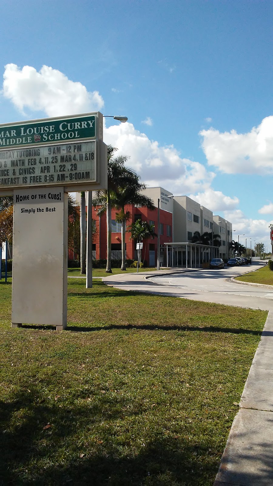 Lamar Louise Curry Middle School | 15750 SW 47th St, Miami, FL 33185, USA | Phone: (305) 222-2775