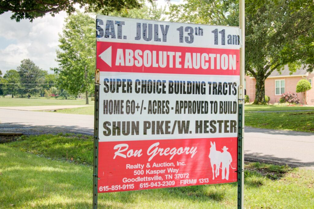 Ron Gregory Realty & Auction, Inc. | 123 Upper Station Camp Creek Rd, Gallatin, TN 37066, USA | Phone: (615) 851-9115