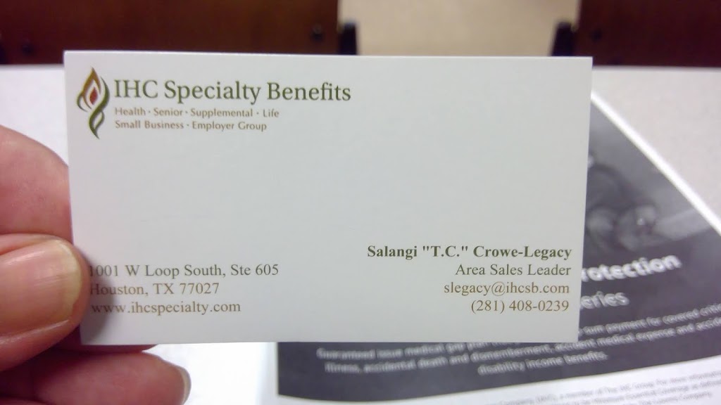 IHC Specialty Benefits | 1001 W Loop S Ste 605, Houston, TX 77027 | Phone: (832) 797-0136