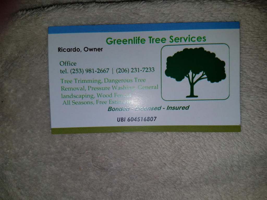 Greenlife Tree services | 108th Ave SE, Kent, WA 98031, USA | Phone: (253) 981-2667
