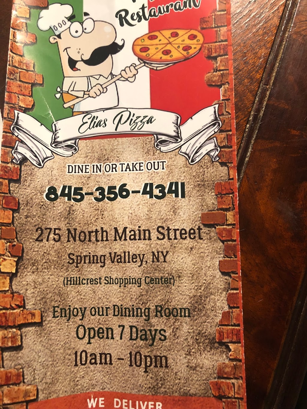 Elias Pizza & Restaurant | 2905, 275 N Main St, Spring Valley, NY 10977, USA | Phone: (845) 356-4341