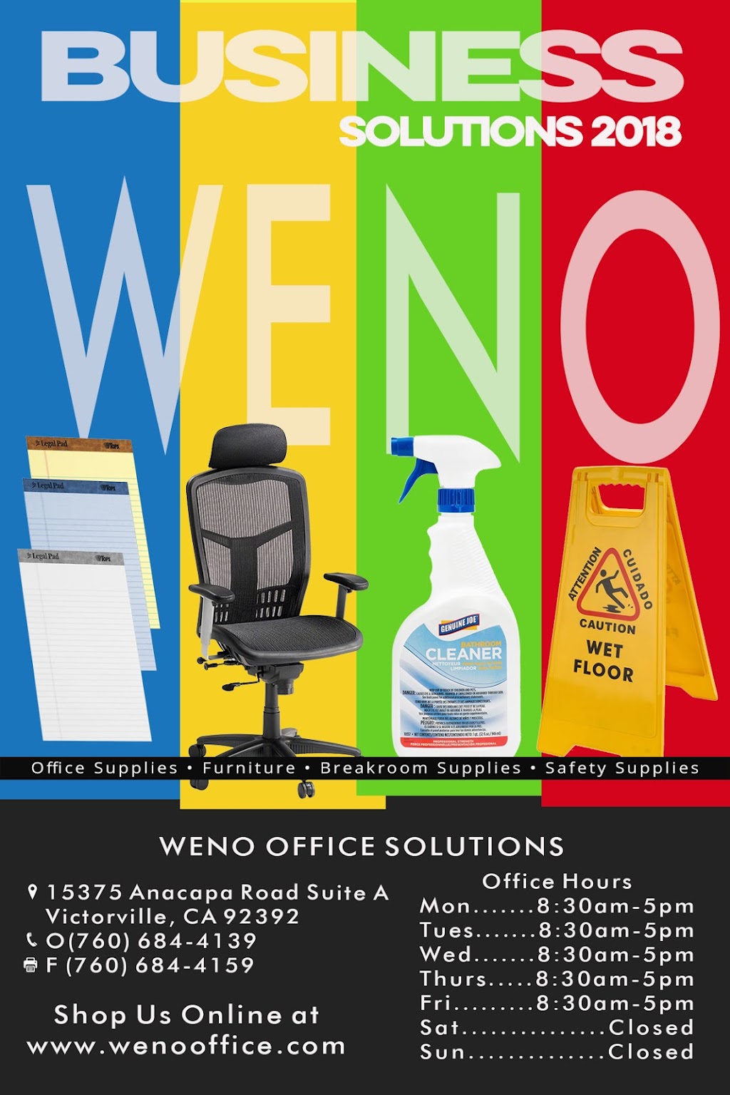 WENO Office Solutions | 15375 Anacapa Rd STE A, Victorville, CA 92392, USA | Phone: (760) 684-4139