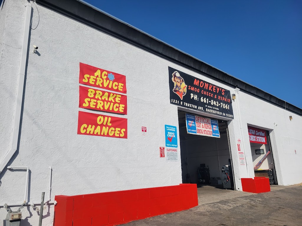 Monkey’s Smog Check and Repair STAR STATION | 1331 E Truxtun Ave, Bakersfield, CA 93305, USA | Phone: (661) 843-7061