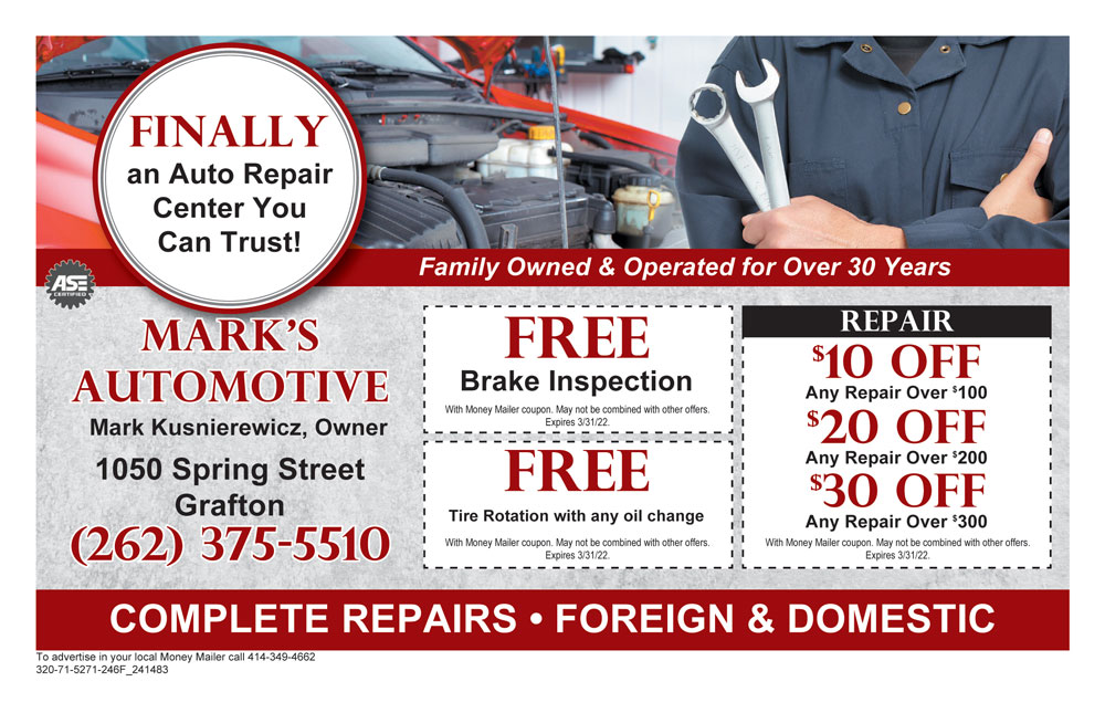 Marks Automotive Service | 1050 Spring St, Grafton, WI 53024, USA | Phone: (262) 375-5510