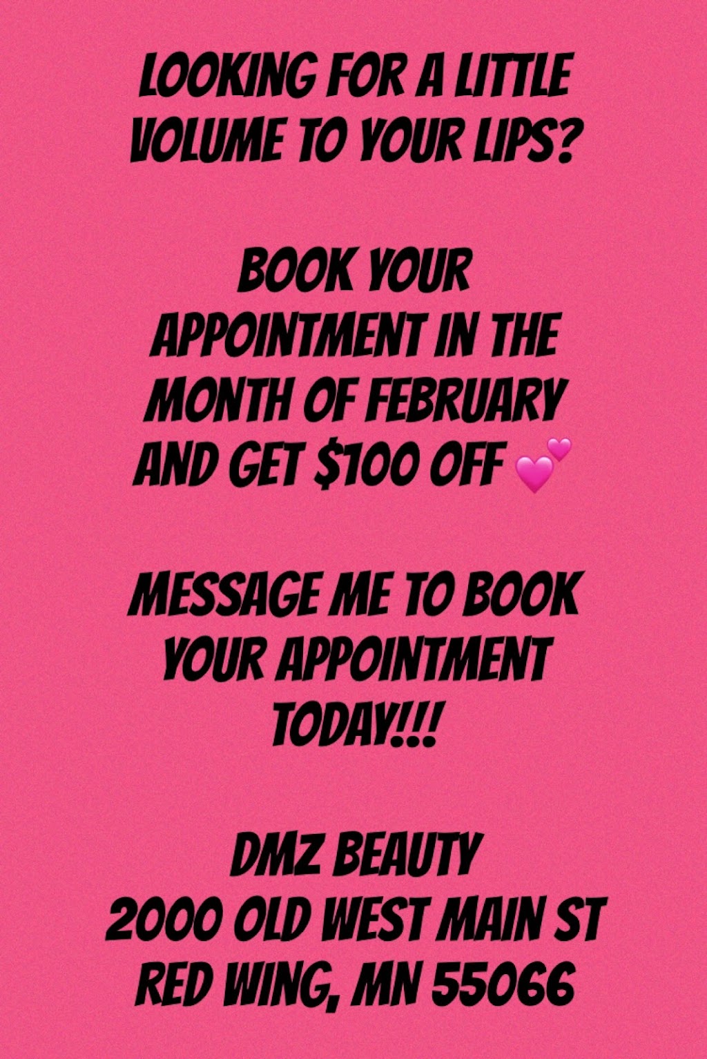 DMZ Beauty | 2000 Old W Main St #106, Red Wing, MN 55066, USA | Phone: (651) 301-2854