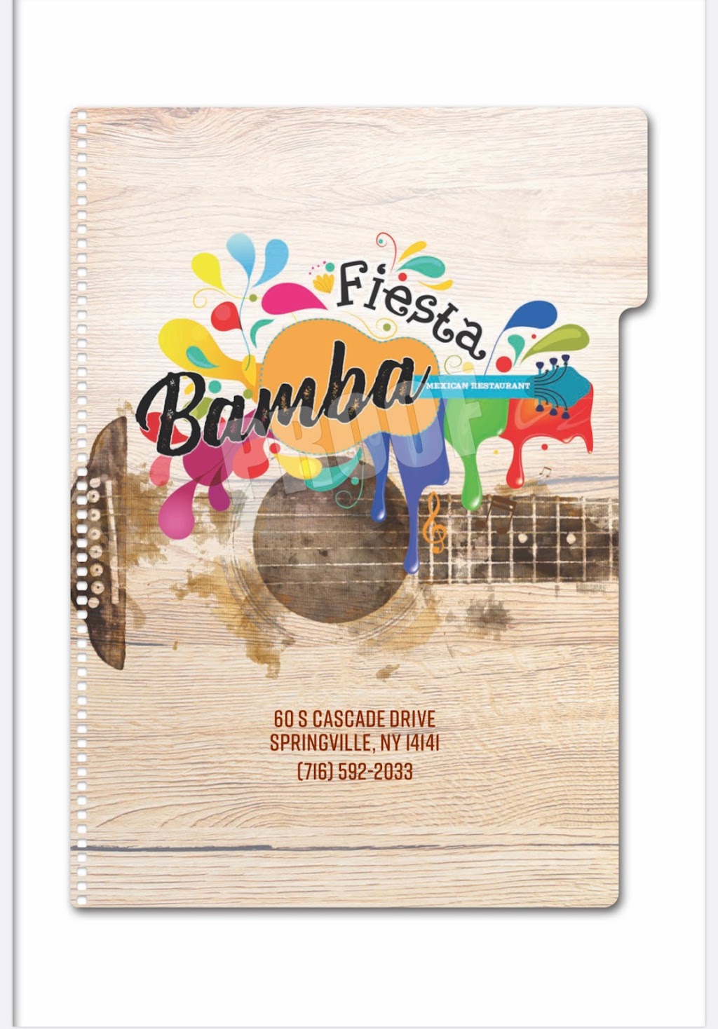 Fiesta Bamba | 60 S Cascade Dr, Springville, NY 14141, USA | Phone: (716) 592-2033