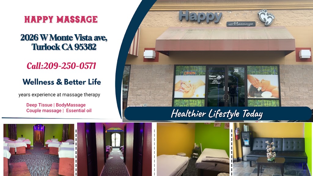 Happy Massage | 2026 W Monte Vista Ave, Turlock, CA 95382, USA | Phone: (209) 250-0571