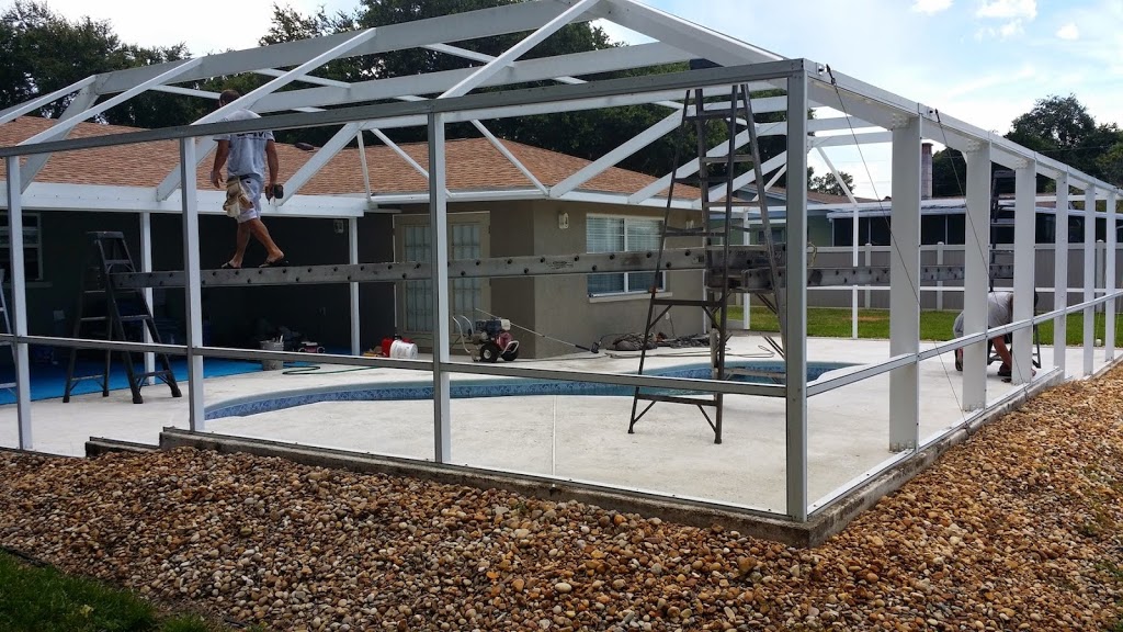 Pool Enclosure Painting and Restoration | 18508 Avocet Dr, Lutz, FL 33558, USA | Phone: (727) 491-7338