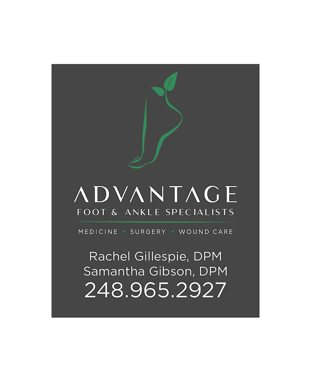 Advantage Foot & Ankle Specialists | 3055 Hilton Rd # C, Ferndale, MI 48220, USA | Phone: (248) 965-2927