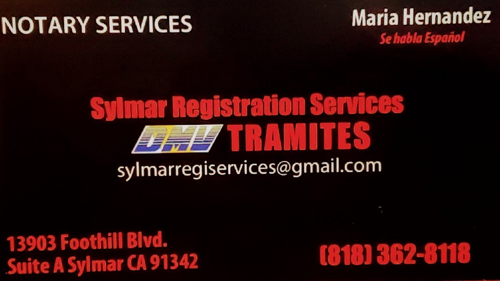 Sylmar Registration Services | 13903 Foothill Blvd A, Sylmar, CA 91342, USA | Phone: (818) 362-8118