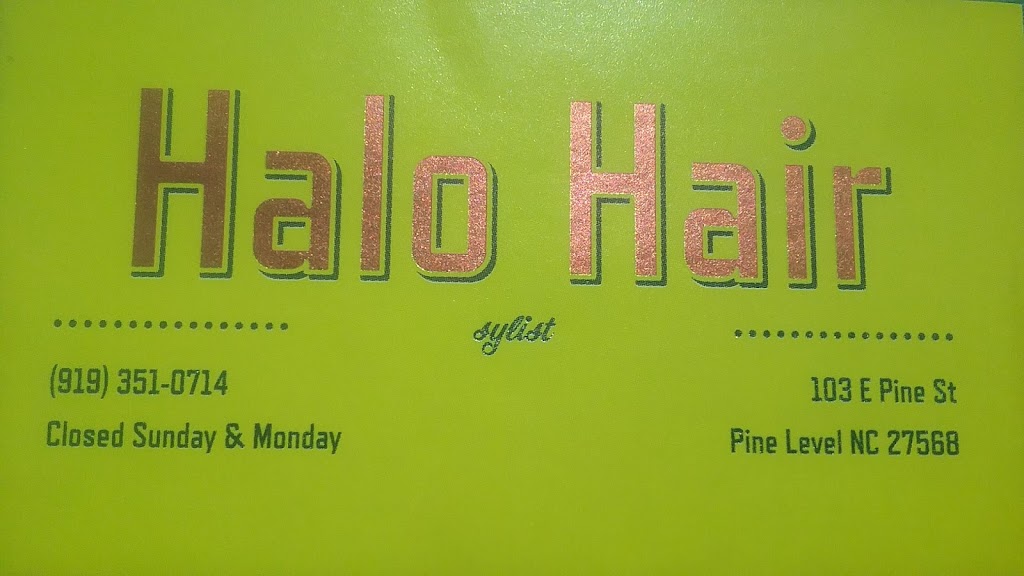 Halo Hair | 103 E Pine St, Princeton, NC 27569, USA | Phone: (919) 351-0714