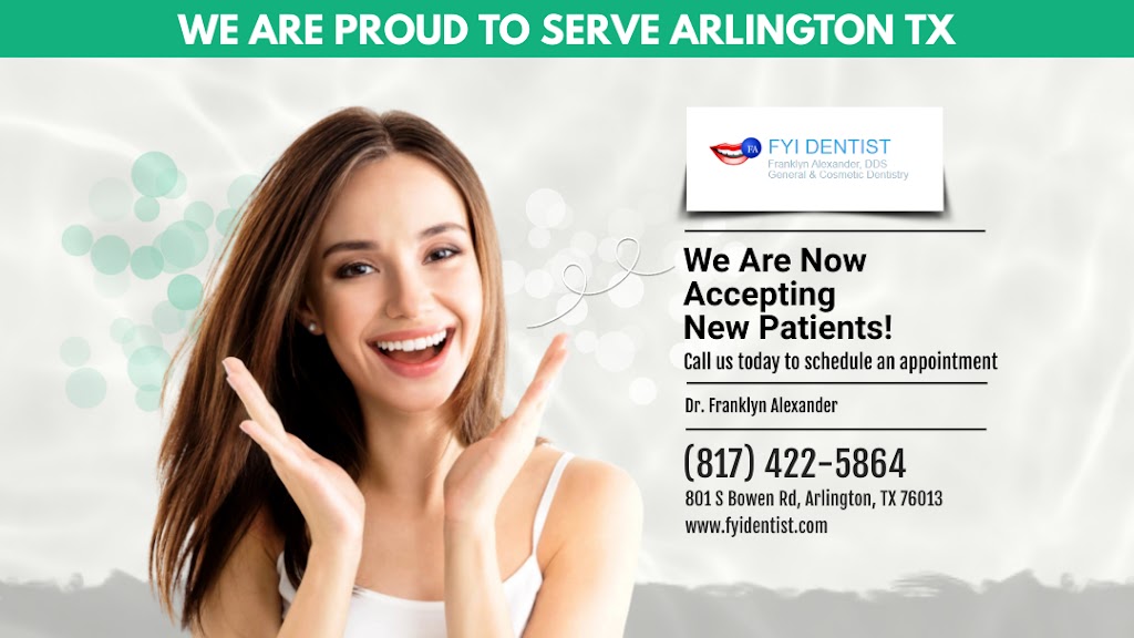 Franklyn Alexander, DDS | 801 S Bowen Rd, Arlington, TX 76013, USA | Phone: (817) 422-5864