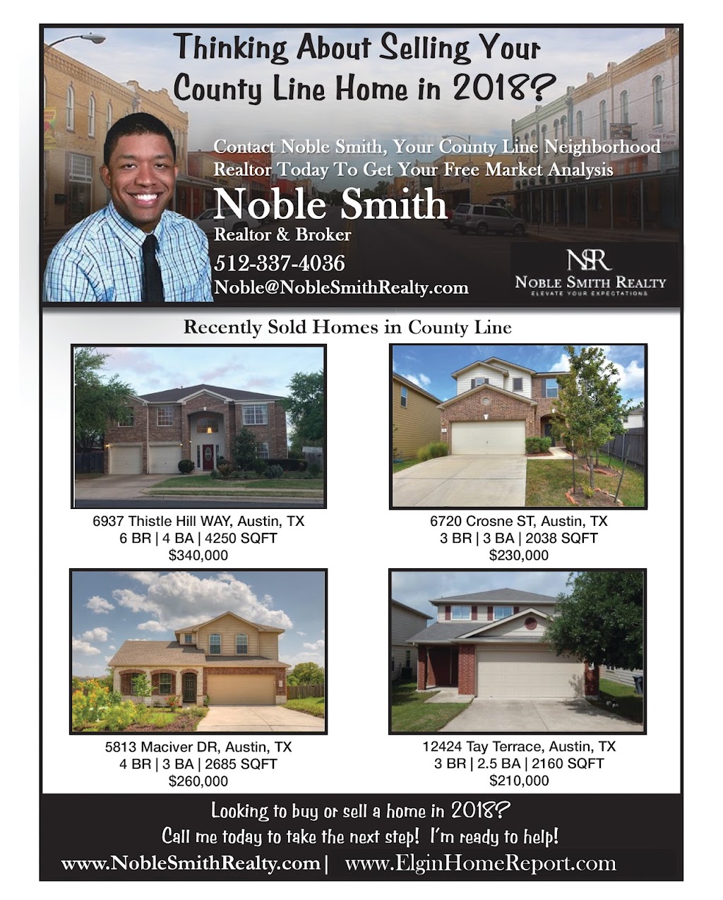 Noble Smith Realty | 11 N Main St, Elgin, TX 78621, USA | Phone: (512) 354-2524