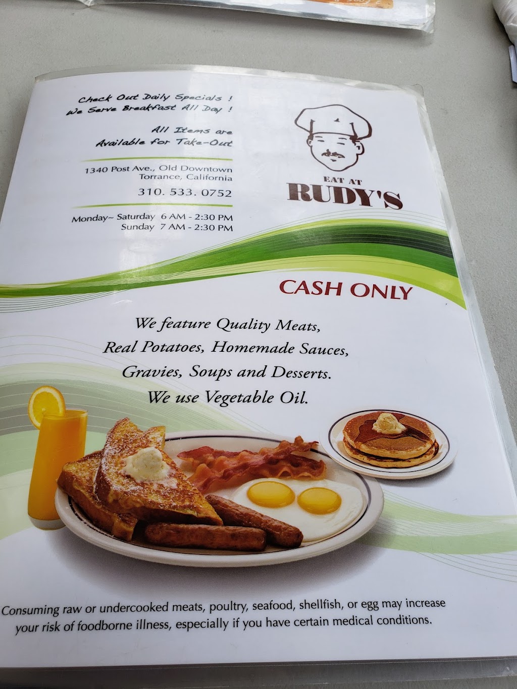Eat At Rudys | 1340 Post Ave, Torrance, CA 90501, USA | Phone: (310) 533-0752