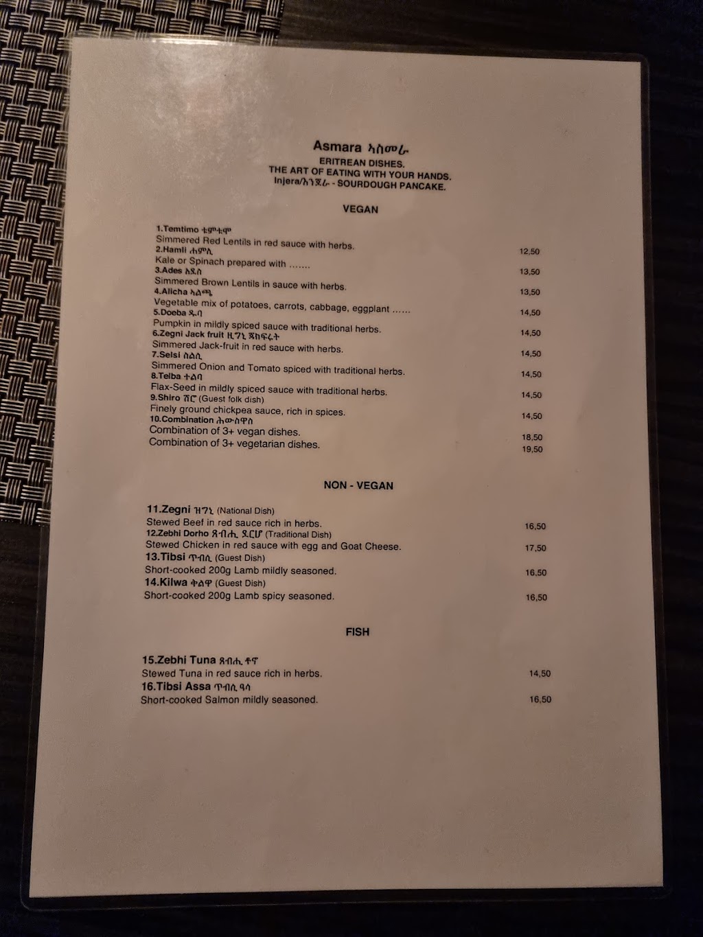 Restaurant Asmara | Jonas Daniël Meijerplein 8, 1011 RH Amsterdam, Netherlands | Phone: 06 33815311