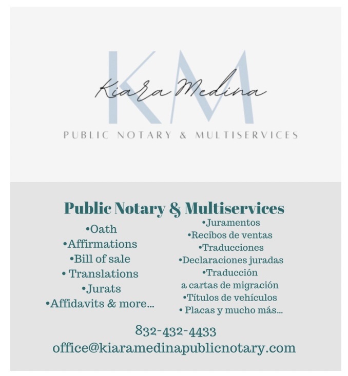 Medina Mobile Public Notary | 603 Rd 5263, Cleveland, TX 77327, USA | Phone: (832) 432-4433