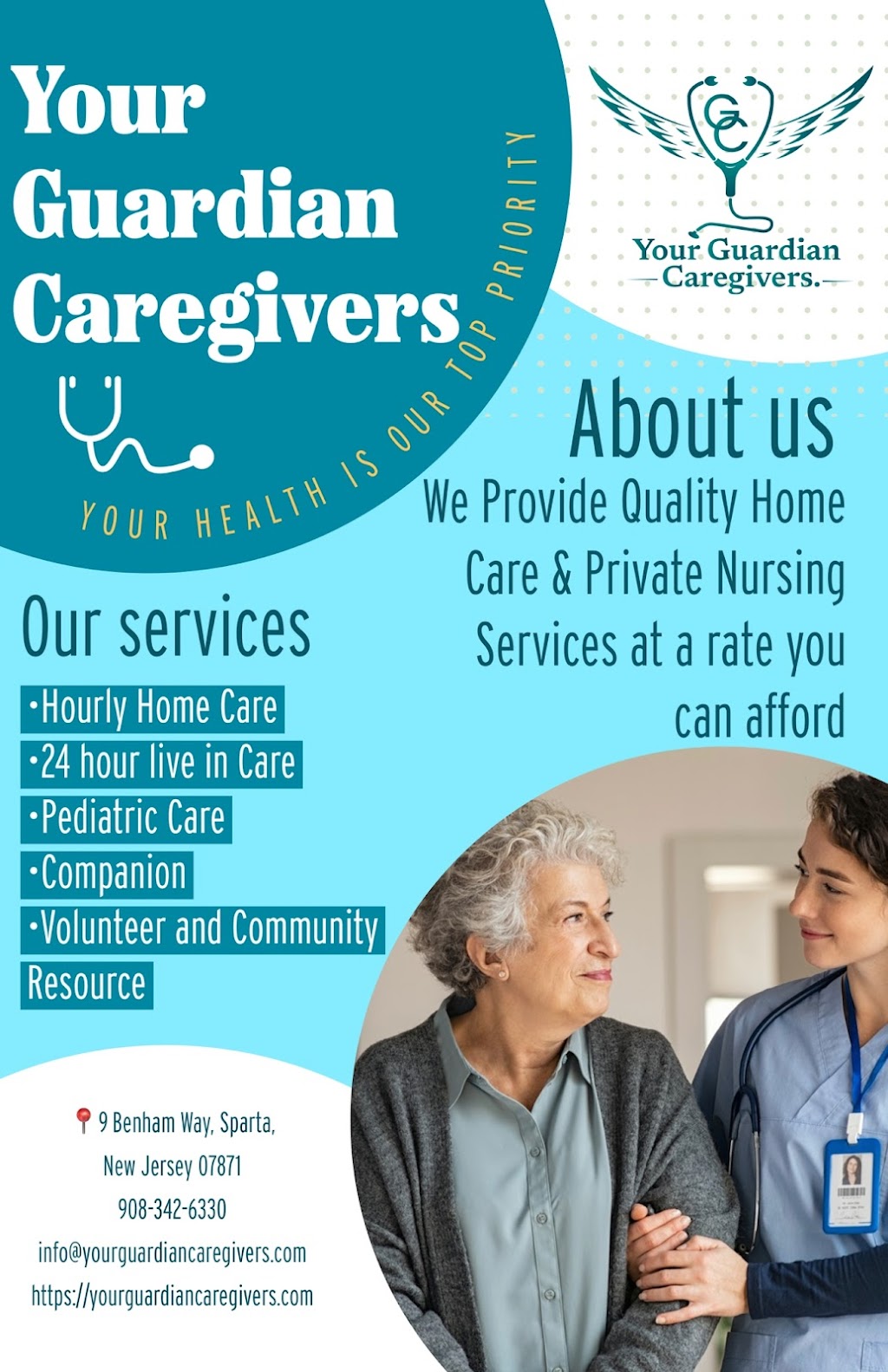 YourGuardianCaregivers LLC | 9 Benham Way, Sparta Township, NJ 07871, USA | Phone: (908) 342-6330