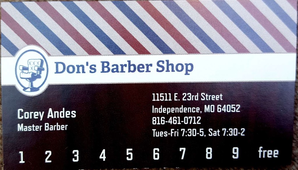 Dons Barber Shop | 11511 East 23rd St S, Independence, MO 64052, USA | Phone: (816) 461-0712