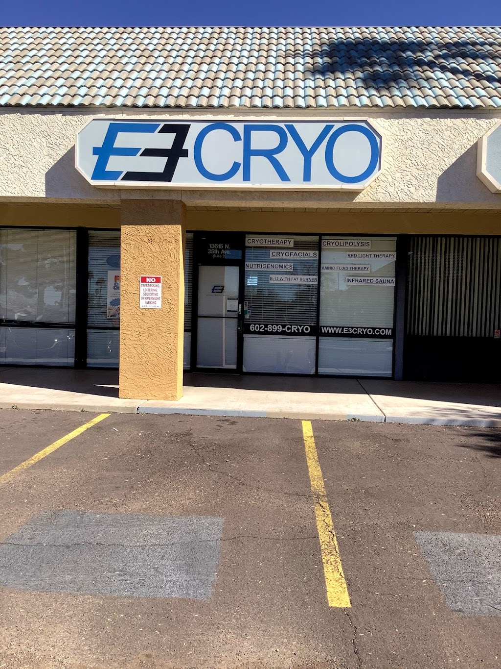E3 Cryo & Wellness Center | 13615 N 35th Ave Suite 2, Phoenix, AZ 85029, USA | Phone: (602) 899-2796