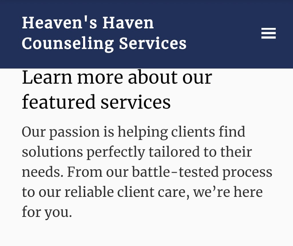 Heavens Haven- Rosheen Sallis, MA, NCC, LPC, CAADC | 6349 Tuscarawas Rd, Industry, PA 15052, USA | Phone: (855) 222-2575