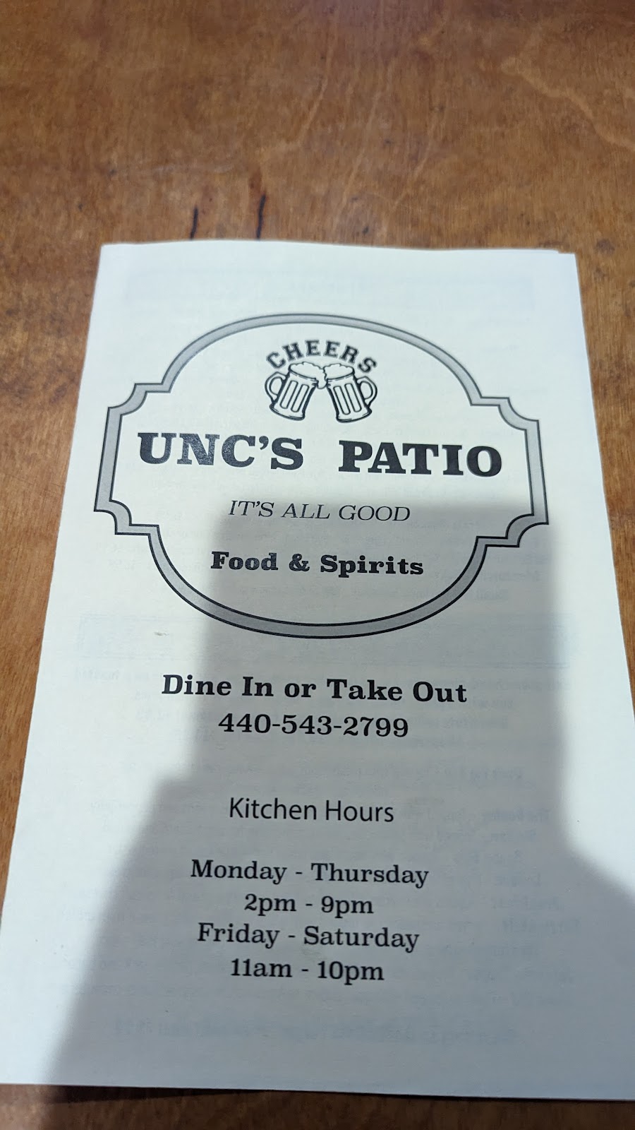 Uncs Patio Lounge | 10584 E Washington St, Chagrin Falls, OH 44023, USA | Phone: (440) 543-2799