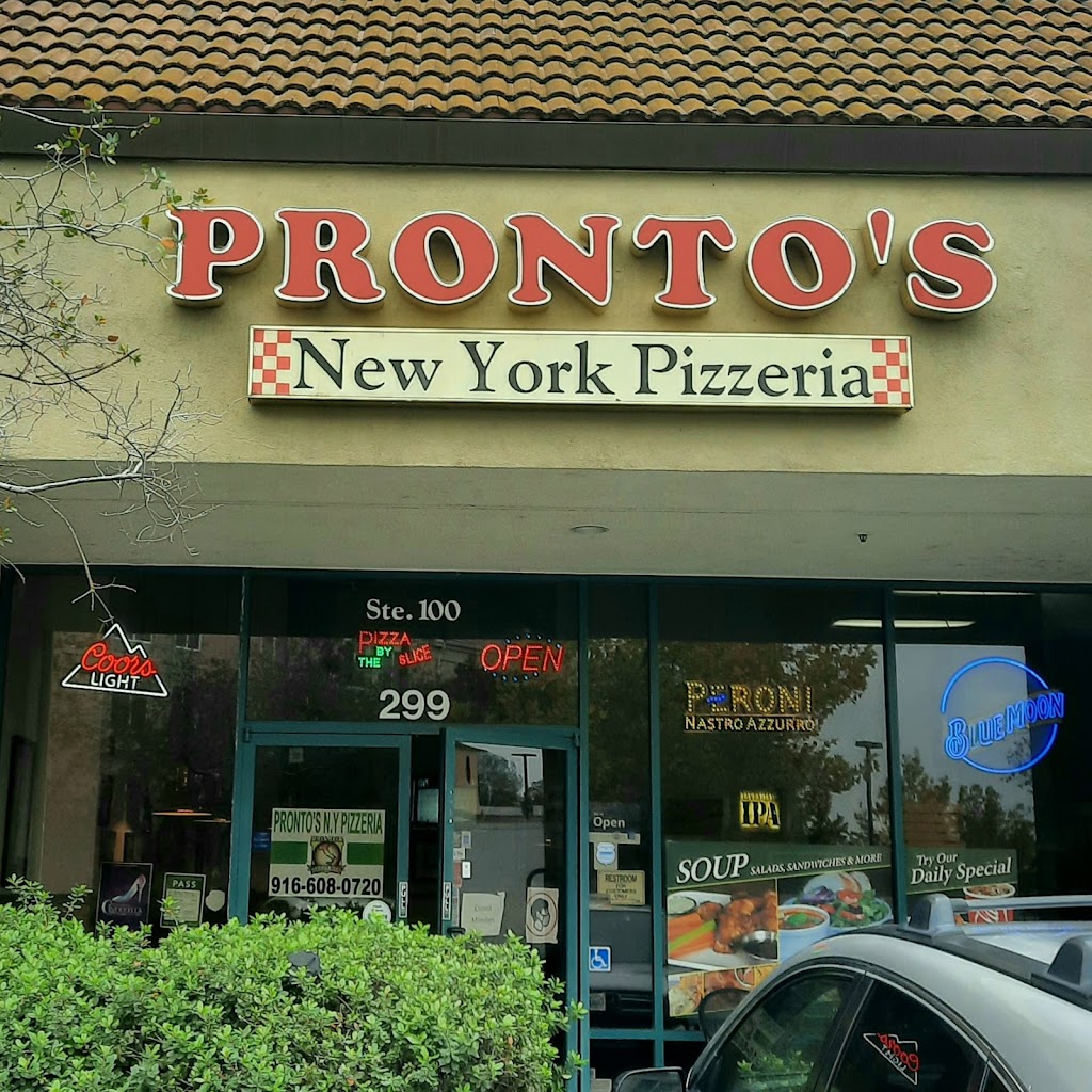 Prontos New York Pizzeria | 299 Iron Point Rd, Folsom, CA 95630, USA | Phone: (916) 608-0720