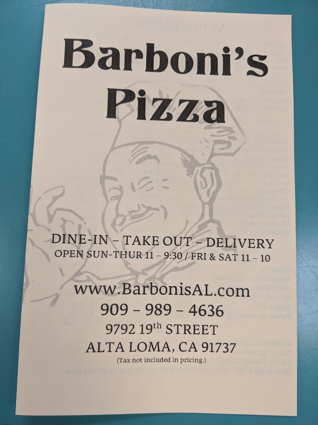 Barbonis Pizza Alta Loma | 9792 19th St, Rancho Cucamonga, CA 91737, USA | Phone: (909) 989-4636 Barbonis Pizza Alta Loma | 9792 19th St, Rancho Cucamonga, CA 91737, USA | Phone: (909) 989-4636
