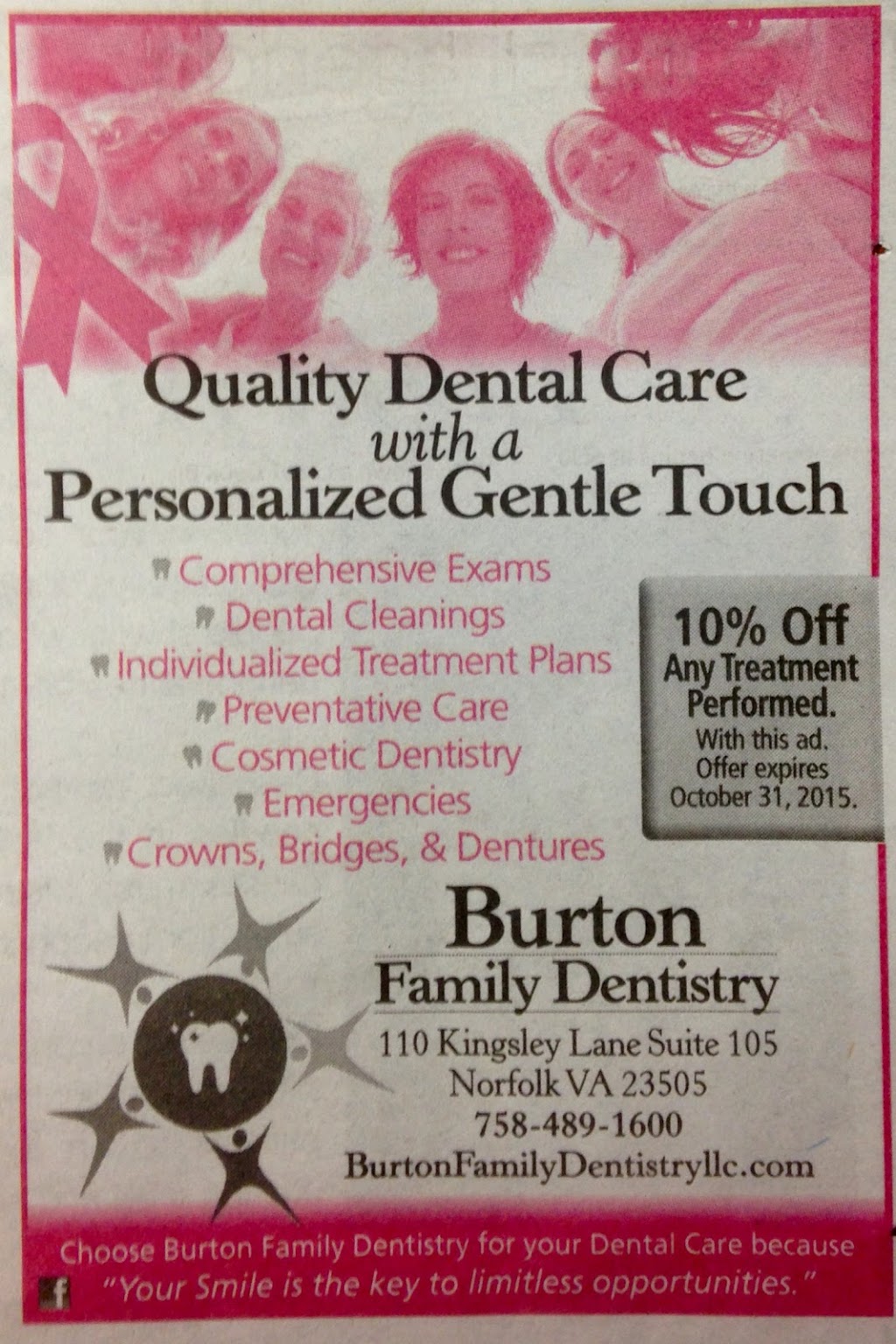 Burton Family Dentistry | 110 Kingsley Ln STE 105, Norfolk, VA 23505, USA | Phone: (757) 489-1600