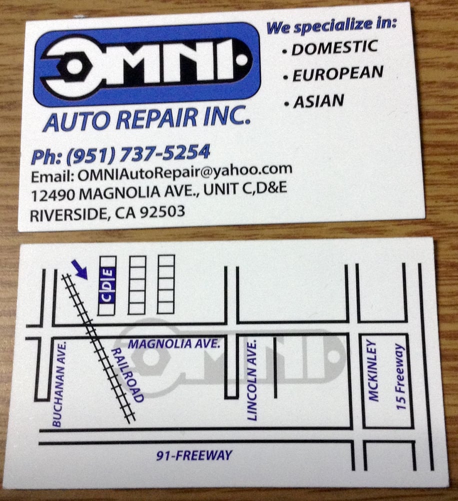 Omni Auto Repair Inc | 12490 Magnolia Ave Suite E, Riverside, CA 92503 | Phone: (951) 737-5254