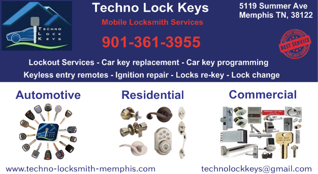 Techno Lock Keys | 5119 Summer Ave #102, Memphis, TN 38122, USA | Phone: (901) 361-3955