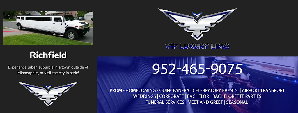 VIP Luxury Limo - Richfield | 6425 Bloomington Ave S, Richfield, MN 55423, USA | Phone: (952) 465-9075