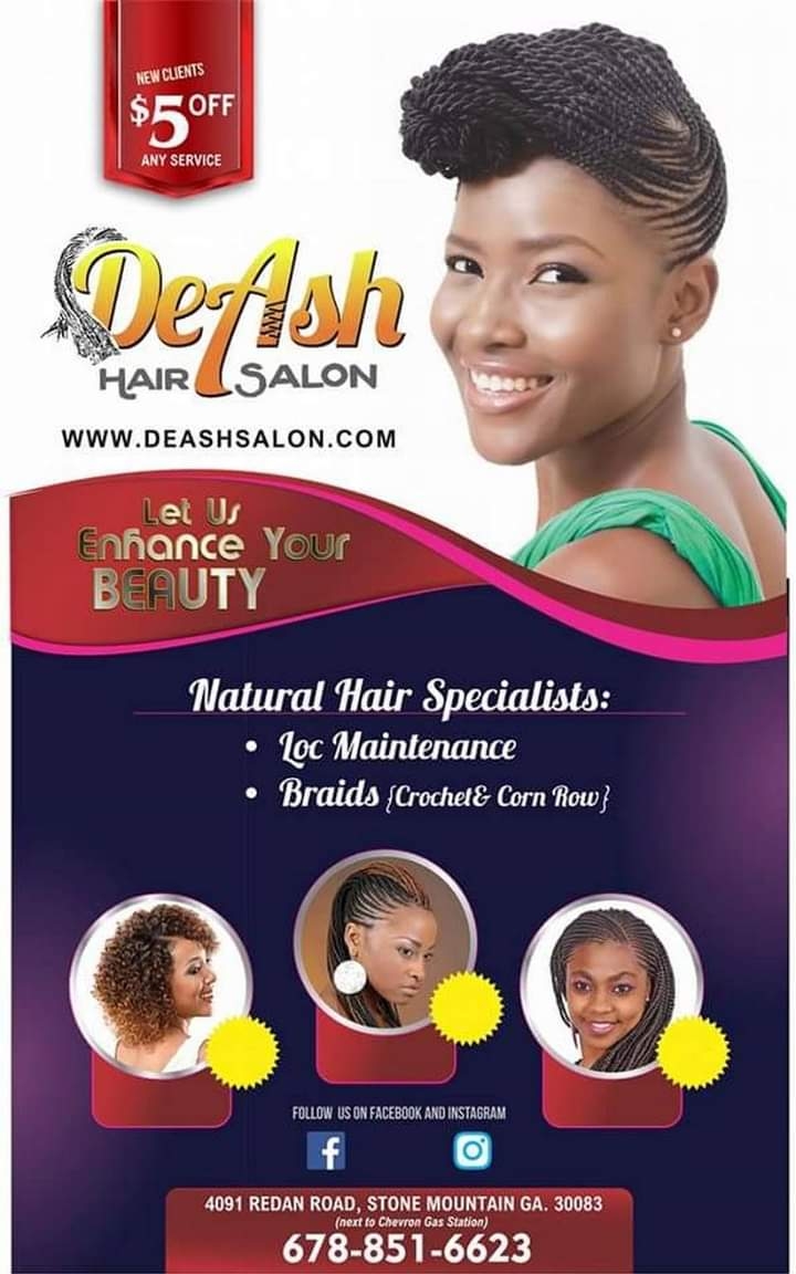 Deash Hair Salon | 4091 Redan Rd, Stone Mountain, GA 30083, USA | Phone: (678) 851-6623