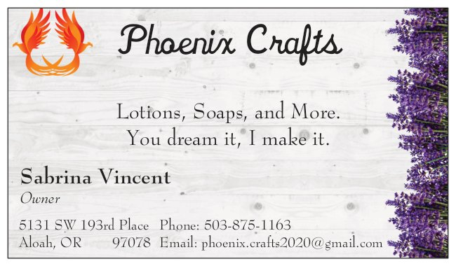 Phoenix Crafts | 5131 SW 193rd Pl, Aloha, OR 97078, USA | Phone: (503) 875-1163